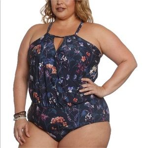 NWT Sun & Sea floral size 24 one piece